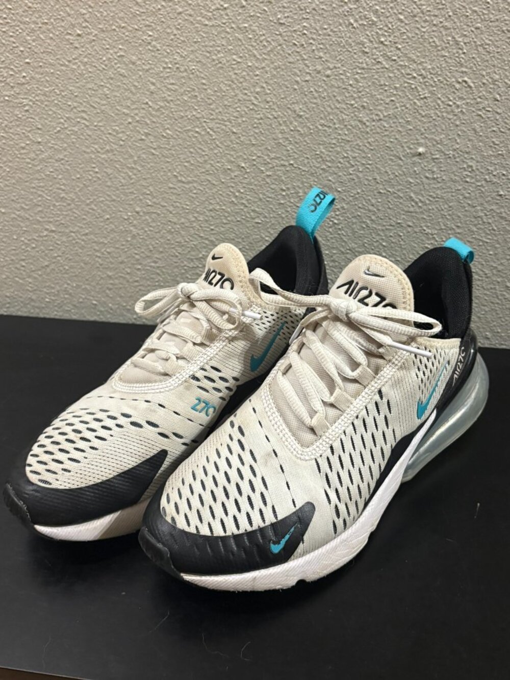 Nike Air Max 270 White Dusty Cactus Black Sneakers Women's Size 7 AH6789-115